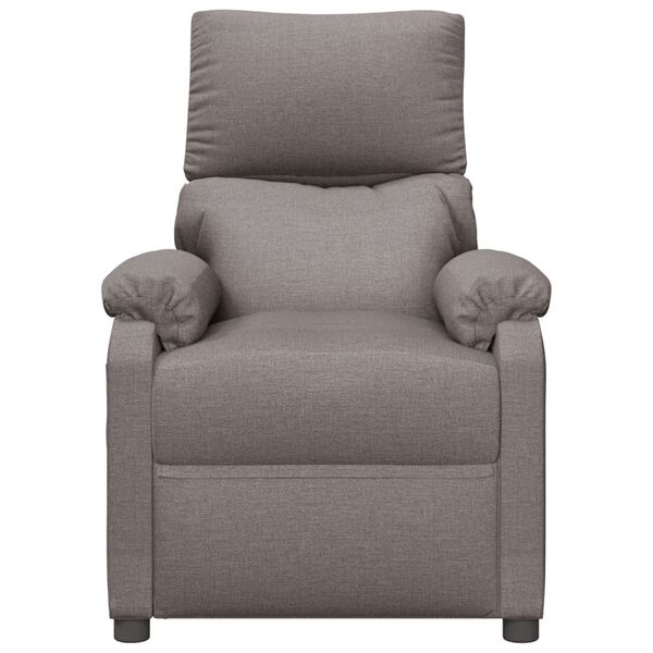 vidaXL Fauteuil électrique de massage Taupe Tissu
