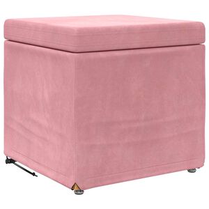 vidaXL Tabouret Rose 41 x 41 x 40 cm Velours et Bois Composite