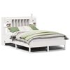 vidaXL Lit biblioth&egrave;que sans matelas blanc 140x190 cm bois pin massif