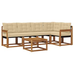 vidaXL Ensemble de canap&eacute;s d'ext&eacute;rieur 6 pcs Naturel et Beige