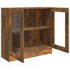 vidaXL Armoire &agrave; vitrine Ch&ecirc;ne fum&eacute; 82,5x30,5x80 cm Bois d'ing&eacute;nierie
