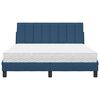 vidaXL Lit avec matelas Hanko bleu 140x200 cm tissu