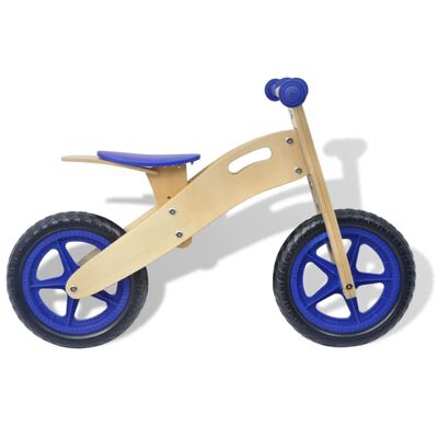 vidaXL Vélo d’équilibre en bois bleu