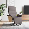 vidaXL Fauteuil inclinable de massage avec repose-pieds taupe tissu