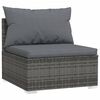 vidaXL Salon de jardin 11 pcs avec coussins Gris R&eacute;sine tress&eacute;e