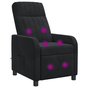 vidaXL Fauteuil de massage inclinable Noir Velours (V)