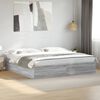 vidaXL Cadre de lit sans matelas sonoma gris 180x200 cm