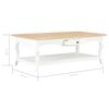 vidaXL Table basse Blanc 110 x 60 x 40 cm MDF