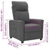vidaXL Fauteuil inclinable Gris fonc&eacute; Tissu