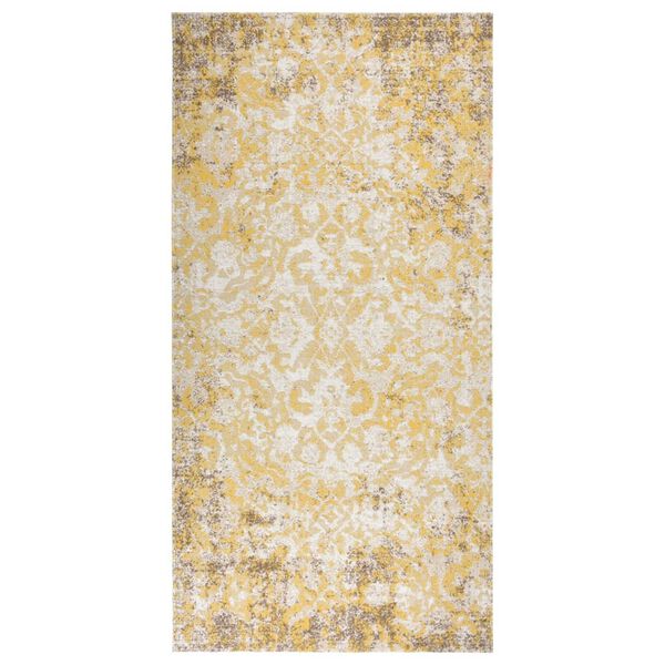 vidaXL Tapis &agrave; tissage plat d'ext&eacute;rieur 100x200 cm Jaune