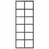 vidaXL Porte coulissante Verre ESG et aluminium 76x205 cm Noir