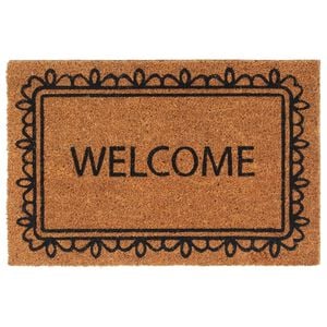vidaXL Tapis de porte naturel 40x60 cm fibre de coco touffet&eacute;