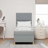 vidaXL Lit &agrave; ressorts avec matelas Gris clair 80 x 200 cm tissu