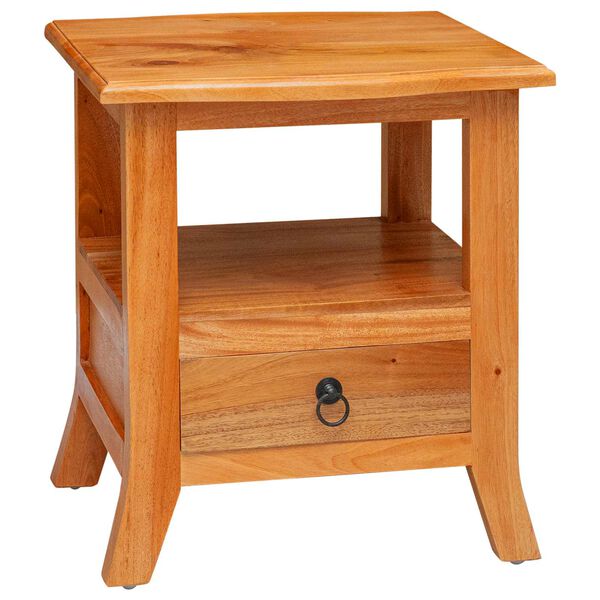 vidaXL Table de chevet avec tiroir Naturel 40 x 40 x 45,5 cm