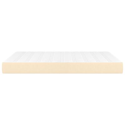 vidaXL Matelas de lit à ressorts ensachés Crème 140x200x20 cm Tissu