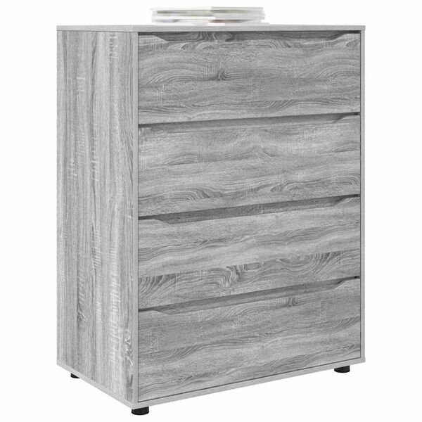 vidaXL Armoires de rangement 2 pcs Gris Sonoma 80 x 48 x 105 cm
