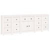 vidaXL Buffet Blanc 230x35x80 cm Bois massif de pin