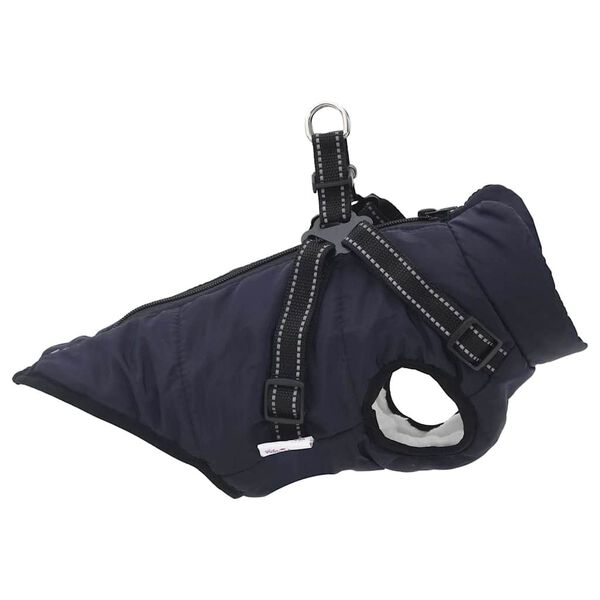 vidaXL Manteau pour chiens avec harnais imperm&eacute;able r&eacute;fl&eacute;chissant L36