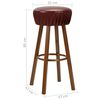 vidaXL Chaises de bar lot de 2 marron similicuir