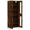 vidaXL Buffet haut Ch&ecirc;ne fum&eacute; 69,5x34x180 cm Bois d'ing&eacute;nierie
