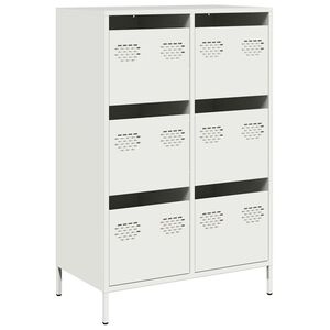 vidaXL Buffet haut blanc 68x39x101,5 cm acier