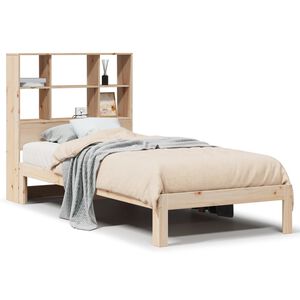 vidaXL Lit biblioth&egrave;que sans matelas 90x190 cm bois de pin massif