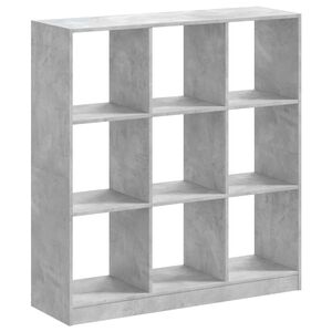 vidaXL Biblioth&egrave;que gris b&eacute;ton 102x32x108 cm bois d'ing&eacute;nierie