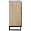 vidaXL Buffet Blanc 80 x 33 x 75 cm bois de manguier massif