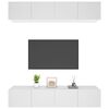vidaXL Meubles TV 4 pcs blanc 80x30x30 cm bois d'ingénierie