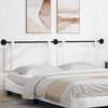 vidaXL T&ecirc;te de lit suspendue Montage mural Blanc 210 x 55 x 5 cm tissu