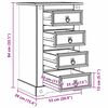 vidaXL Table de chevet avec tiroir Blanc 53 x 39 x 84 cm Pin massif