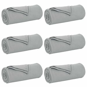 vidaXL Couvertures &agrave; jeter 6 pc Gris 240 x 220 cm 4.28 kg Polaire
