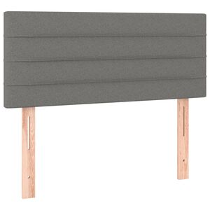 vidaXL T&ecirc;te de lit Gris fonc&eacute; 90x5x78/88 cm Tissu