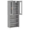 vidaXL Buffet haut Sonoma gris 69,5x34x180 cm Bois d'ing&eacute;nierie