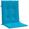 vidaXL Coussins de chaise de jardin &agrave; dossier bas lot de 2 bleu