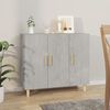 vidaXL Buffet gris béton 90x34x80 cm bois d'ingénierie