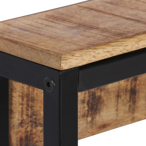 vidaXL Porte-manteau 87x10x27 cm bois de manguier massif brut