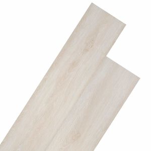 vidaXL Planches de sol Blanc 5,26 m&sup2; 18 pi&egrave;ces PVC