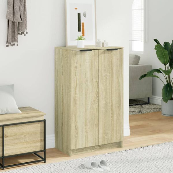 vidaXL Armoire à chaussures Chêne sonoma 59x35x100,5cm Bois d'ingénierie