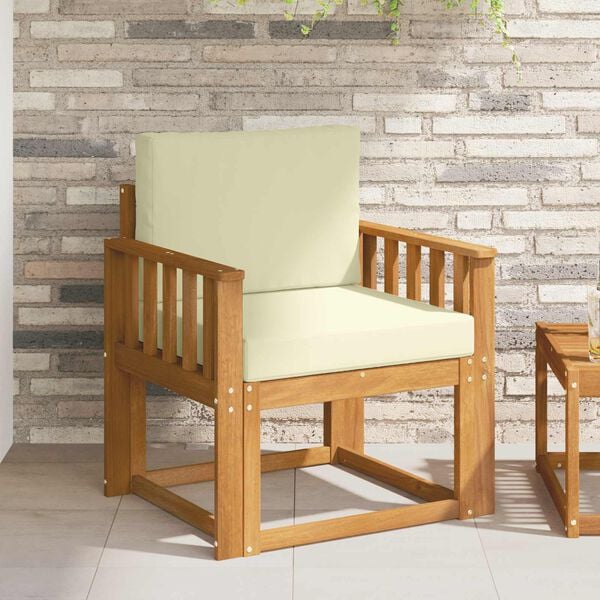 vidaXL Canap&eacute; d&rsquo;ext&eacute;rieur Bois d'acacia massif et polyester Naturel