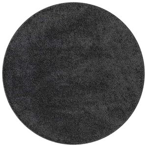 vidaXL Tapis Shaggy Anti-d&eacute;rapant Gris fonc&eacute; 160 x 160 cm PP