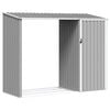 vidaXL Abri &agrave; bois de jardin Gris 245x98x159 cm Acier galvanis&eacute;