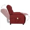 vidaXL Fauteuil de massage Rouge bordeaux Tissu