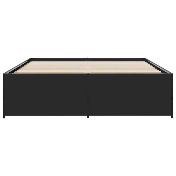 vidaXL Cadre de lit sans matelas noir 160x200 cm