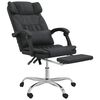 vidaXL Fauteuil de massage inclinable de bureau Noir Similicuir