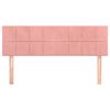 vidaXL T&ecirc;tes de lit 2 pcs Rose 72x5x78/88 cm Velours