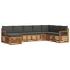 vidaXL Ensemble de canap&eacute;s d'ext&eacute;rieur 8 pc Naturel et Anthracite