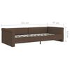 vidaXL Lit avec matelas et &eacute;clairage USB Marron fonc&eacute; Tissu 90x200 cm