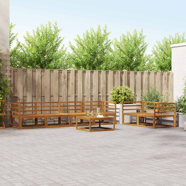 vidaXL Ensemble de canap&eacute;s d'ext&eacute;rieur 7 pcs Naturel