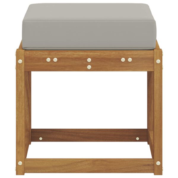 vidaXL Banc de Tabouret Gris Naturel et Clair 43 x 43 x 37 cm